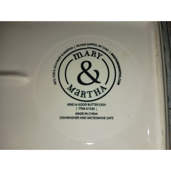 MARY & MARTHA:  Kind and Good Butter Dish "Be Kind & Good to Others" - Picture 7 of 7